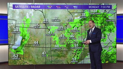 Monday Night Partly cloudy, with a low around 38. . St louis weather ksdk